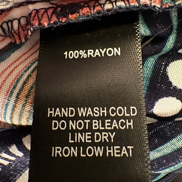 Lulus Geo Grande Navy Blue Print Cropped Tie-Front Top Festival Boho Size XL - Picture 6 of 12